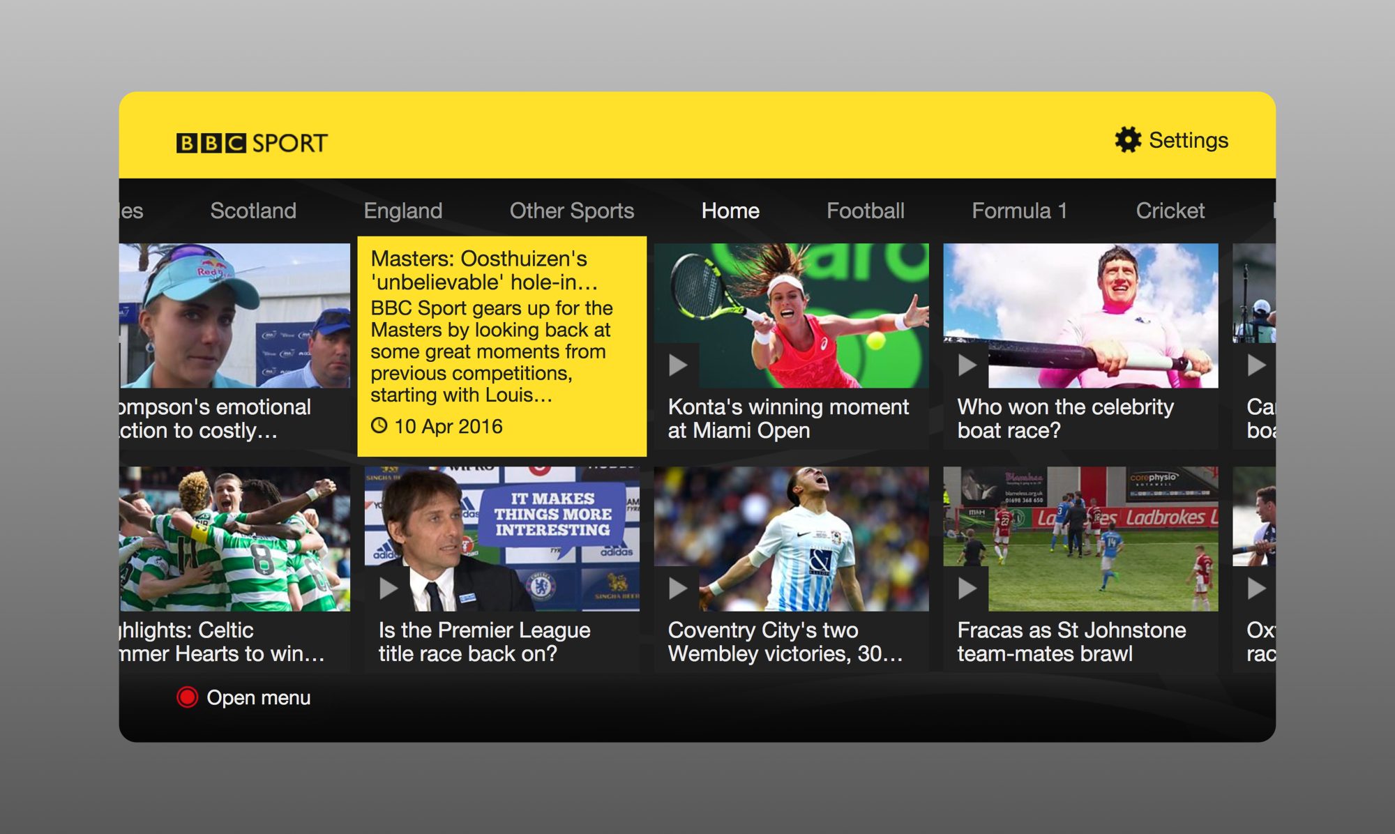 Original BBC Sport IPTV App